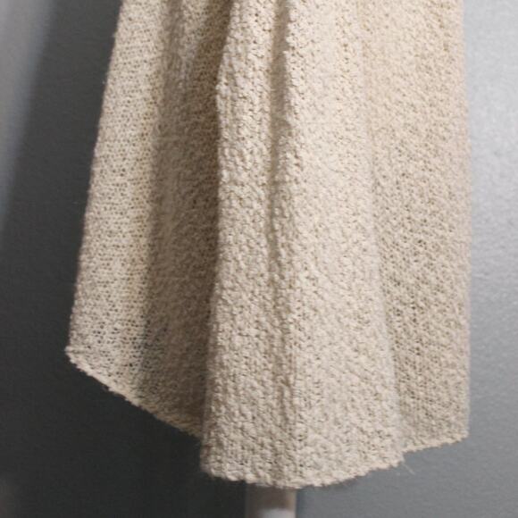 Knox Rose Fuzzy Cardigan Sweater Open Front Beige/Off White Size S - Picture 7 of 8